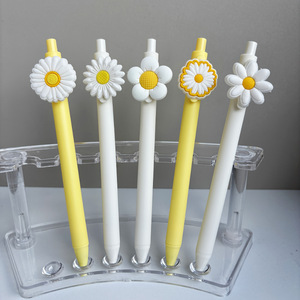 Bolígrafo de Gel Blanco Daisy de 0.5 mm, Herramienta de Escritura de Plástico para Oficina y Escuela, Cierre de Presión - Product Image 2