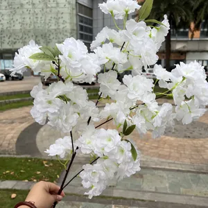 High Quality Artificial Flower White Cherry Blossom for Wedding Centerpiece Decoration