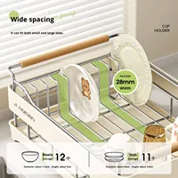 Égouttoir de rangement multifonctionnel en acier inoxydable moderne pour évier de cuisine, organisateur de vaisselle pour usage domestique