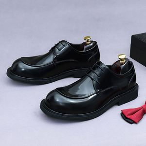 Chaussures habillées pour hommes de haute qualité à lacets avec semelle en caoutchouc souple durable et confortable, chaussures pour hommes faites à la main, nouveau style - Product Image 6