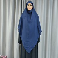 Hijab pour femmes musulmanes Vente à chaud en mousseline de soie ethnique de haute qualité Khimar tchador 2 couches Hijab Foulards Moyen-Orient Dubaï Turquie Khimar