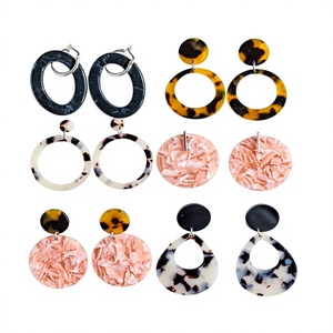New Fine Resin Drop <b>Earrings</b> Fancy Design <b>Black</b> White Beaded Square Bohemia Stylish Women's Jewelry Wedding Parties for Woman - Product Image 5