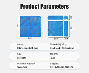 100% PVC <span class=keywords><strong>plastique</strong></span> anti-dérapant tapis d'entrée Installation facile carrelage intérieur imbriqué pour douche baignoire sol <span class=keywords><strong>solide</strong></span> tapis <span class=keywords><strong>de</strong></span> salle <span class=keywords><strong>de</strong></span> <span class=keywords><strong>bain</strong></span> - Product Image 3