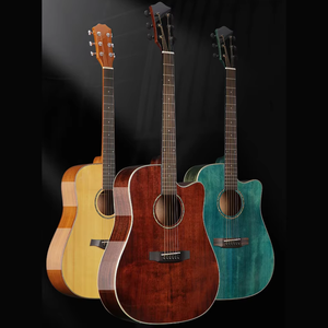 <span class=keywords><strong>Chitarra</strong></span> acustica da 41 pollici con 6 corde in abete rosso Solidwood di buona qualità per principianti di vendita diretta in fabbrica accettato - Product Image 1