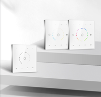 LTECH Panneau tactile de contrôle 2-en-1 BLE 5.2 DMX512, blanc réglable (simple/quatre zones), programmable, pour boîtier Euro de plafond EB2
