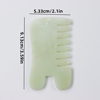 Tableau de massage grattoir personnalisé Outil de message pour cheveux chauds Peigne en pierre Jade Gua Sha
