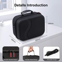 Étui portable personnalisable en EVA pour casque VR, avec fermeture éclair, design simple, résistant à l'eau, pour sac de protection de jeu