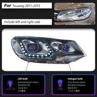 Feux avant de voiture pour VW Touareg 2011-2015, feux de jour LED en forme de U, clignotants dynamiques