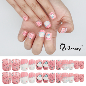 Decoración de <span class=keywords><strong>uñas</strong></span> artificiales para niños, alta calidad, con prensa mágica - Product Image 2