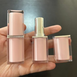 ISMAN 3.8g en Stock, Tubo de Lápiz Labial Cuadrado Transparente Rosa, Envase de Lápiz Labial Vacío Personalizado, Empaque Cosmético al por Mayor - Product Image 4