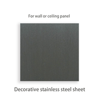 Panneau mural et de plafond en acier inoxydable HL182 Silver Hairline 201 304 316L pour l'intérieur des restaurants