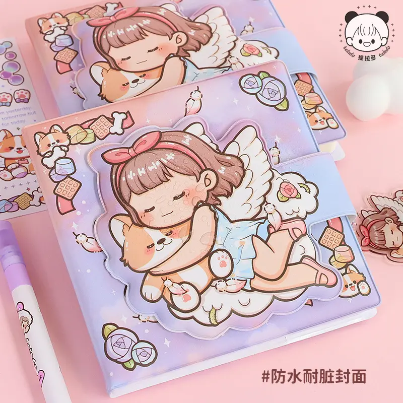 Telado Cute Girl Heart Book Diary Notebook Decompression Notebook in Gift Box for Personal UseまたはGift