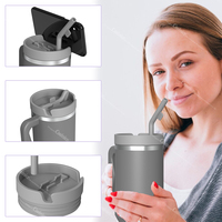 40 Oz Tumbler Flip Straw Couvercle de remplacement pour gobelets anti-éclaboussures Couvercles de gobelets résistants aux éclaboussures Réutilisables