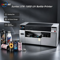Máquina de Impresión de Botellas de Perfume Suntec STR-180D, Impresora UV de Cilindro para Botellas de Vidrio, Cosméticos, Tazas de Metal, Alta Precisión, OEM