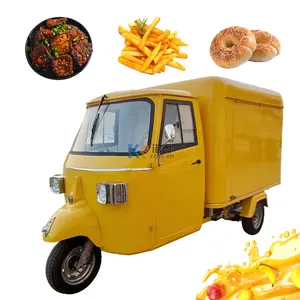 Oem Aangepaste Ape Elektrische Driewieler Food Truck Mobiele Ijs Vending Winkelwagen Voor Koop Hamburger Hotdog Kiosk