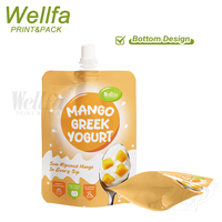 Pochettes Doypack personnalisées 180g 300g 250-350ml pour yaourt, boisson, jus, liquide, avec bec verseur, haute barrière, en PE blanc, anti-odeur, rechargeables