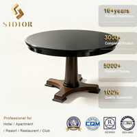 Table de salle à manger en bois noir pour hôtel, sur mesure, pour l'hôtellerie et la restauration, fabricant, fournisseur, projet OEM, mobilier