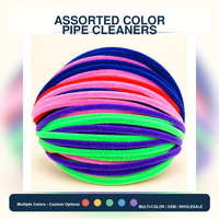 Pembersih Pipa Warna-warni 30cm, Batang Chenille, Kawat Bulu, Kerajinan Bunga DIY, Seni Buatan Tangan, Grosir, Warna Sesuai Pesanan, Supplier
