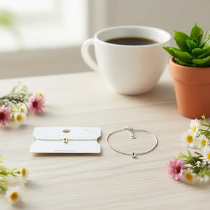 Bracciale in acciaio inossidabile con lettera Q per donna, gioielli alla moda - Product Image 2