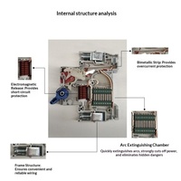 Disjoncteur miniature industriel Shanghai Liangxin NDB1-63C, type interrupteur aérien, courbes C/D/B, protection contre les surcharges et les courts-circuits