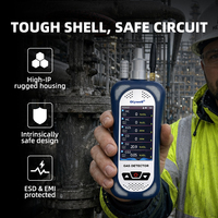 Détecteur de gaz portable avec pompe intégrée, analyseur multi-gaz 6 en 1, CH4 O2 CO H2S, IP65, anti-explosion, rechargeable