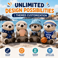 Peluche de Nutria Marina, Mascota de Peluche Personalizada con Logotipo, Directo de Fábrica, Diseño Personalizado, Juguete de Peluche Suave, Regalo Promocional