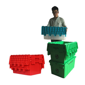 Công Nghiệp Kho Nhựa Di Chuyển Crate Nest Lưu Trữ Đính Kèm Nắp Container Chuyến Đi Vòng Tote Hậu Cần Hộp Cho Di Chuyển Công Ty - Product Image 5