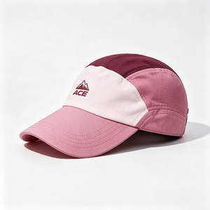 Unisex Color Block Quick Dry Canvas Running Cap ACE Mountain Logo Lightweight Breathable 5-Panel Baseball Cap Outdoor Cycling - Product Image 4