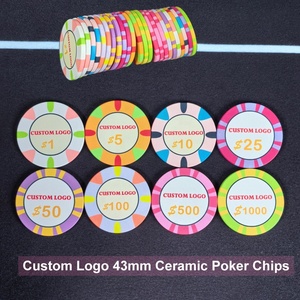 Jetons <span class=keywords><strong>de</strong></span> <span class=keywords><strong>poker</strong></span> en céramique personnalisés avec logo professionnel, 12g, 43mm, surdimensionnés, pour club <span class=keywords><strong>de</strong></span> <span class=keywords><strong>poker</strong></span> - Product Image 2