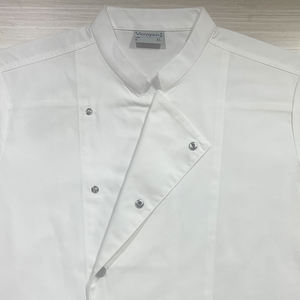 Vêtements de cuisine d'été pour hommes et femmes Salopette de chef à manches longues courtes Uniformes de <span class=keywords><strong>restauration</strong></span> tissés respirants pour restaurant - Product Image 5