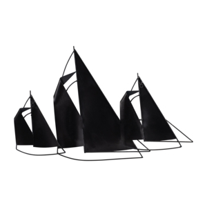Decorazione da parete in metallo a forma di barca a vela per l'arredamento di case costiere, camera da letto, soggiorno, bagno. - Product Image 5