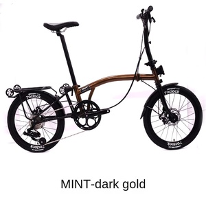 MINT 20 pouces de haute qualité 9 vitesses vélo à trois volets cadre en acier au molybdène frein à disque vélo pliant portable pour les voyages de loisirs - Product Image 6