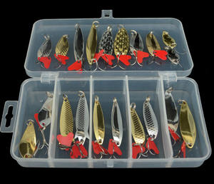 Meilleure vente 21 pièces pêche Spinner leurre cuillère ensemble accessoires de pêche Pesca artificiel dur appât métal engins de pêche - Product Image 3