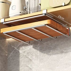 Clever Metal Kitchen Butcher Vertical Under Cabinet Cutting Board <b>Storage</b> Organizer Cabinet Chopping Block Cutting Board <b>Storage</b> - Product Image 1