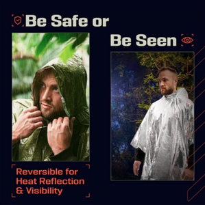 Poncho d'urgence personnalisé avec logo, doublure en mylar pour kit de survie, sécurité en plein air, imperméable, <span class=keywords><strong>isolation</strong></span> <span class=keywords><strong>thermique</strong></span> - Product Image 4