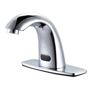 Mixer Hot and Cold Basin Faucet Sensor Stainless Steel Bathroom Automatic Touch Free