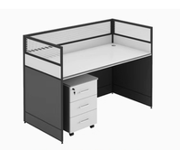 Bureau Moderne Antique Ouvert et Droit, Simple, 4 Postes de Travail, Pliable et Convertible, pour Domicile, Bureau de PDG, Appartement, en Bois, Métal, Plastique