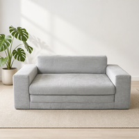 Canapé Cloud Deep Seat en velours côtelé avec coussin amovible, emballage sous vide portable pour chambre et salon