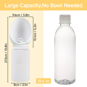 Bouteille d'eau portable en silicone pour chien, anti-fuite, 3-en-1, avec gamelle intégrée, idéale pour les promenades et les voyages en extérieur - Product Image 4