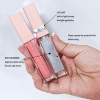 Kit de maquillage pour les lèvres mates marque privée ensemble de crayon à lèvres et de rouge à lèvres longue durée rouge à lèvres liquide mat à lumière LED végétalienne