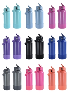 Custom 18oz 32oz Double Wall Stainless Steel 304 Food Grade Cups Colorful Straw <strong>Water</strong> <strong>Bottle</strong> for Sports - Product Image 2