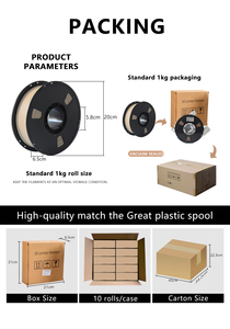 Sợi nhựa in 3D chất lượng cao 1kg/cuộn PLA/ABS/PCL/PETG/TPU/HIPS/PP/Gỗ/Sợi Carbon, sợi nhựa PLA 1.75mm - Product Image 6