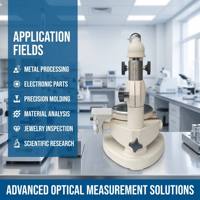 Precision Toolmaker Measuring Microscope 15JE 25X-100X 0.001mm Resolution with Angle Measurement for Factory QC Inspection
