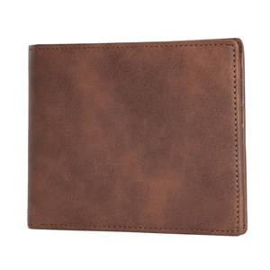 <span class=keywords><strong>กระเป๋า</strong></span>เงินใบสั้นวินเทจหนัง PU ของผู้ชาย VP เปิดปิดสลักด้วยเลเซอร์ตัวอักษรสีดำของขวัญวันคริสต์มาส - Product Image 5