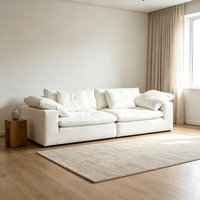 Canapé modulaire inclinable à trois places avec emballage sous vide, mousse compressée personnalisée, tissu élégant, design élégant, appartement, hôtel, villa