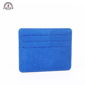 Portefeuille fin pour cartes de crédit Zenos Luxury PU Lady Cross-Striped avec porte-cartes de visite - Product Image 2