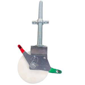 Roue pivotante industrielle pour échafaudage de 8 pouces, roue pivotante en nylon avec frein - Product Image 1