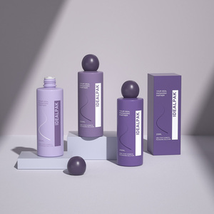 Tùy Chỉnh Pet Dầu Gội Chai Màu Cam Hình Cầu <span class=keywords><strong>Cap</strong></span> Rỗng Chăm sóc Da Chai Sang Trọng Nhựa Lotion Bơm Chai 250Ml - Product Image 2