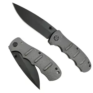 Cuchillo de caza táctico de acero inoxidable, hoja fija, gran oferta