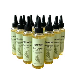 Huile capillaire personnalisée à la menthe et au romarin 100% naturelle pour la croissance des cheveux et la lutte contre la chute des cheveux, pour hommes et femmes, marque privée - Product Image 1
